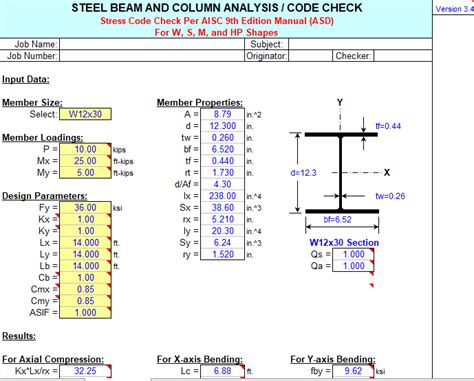 Steel Beam and Column Analysis and Code Check .
